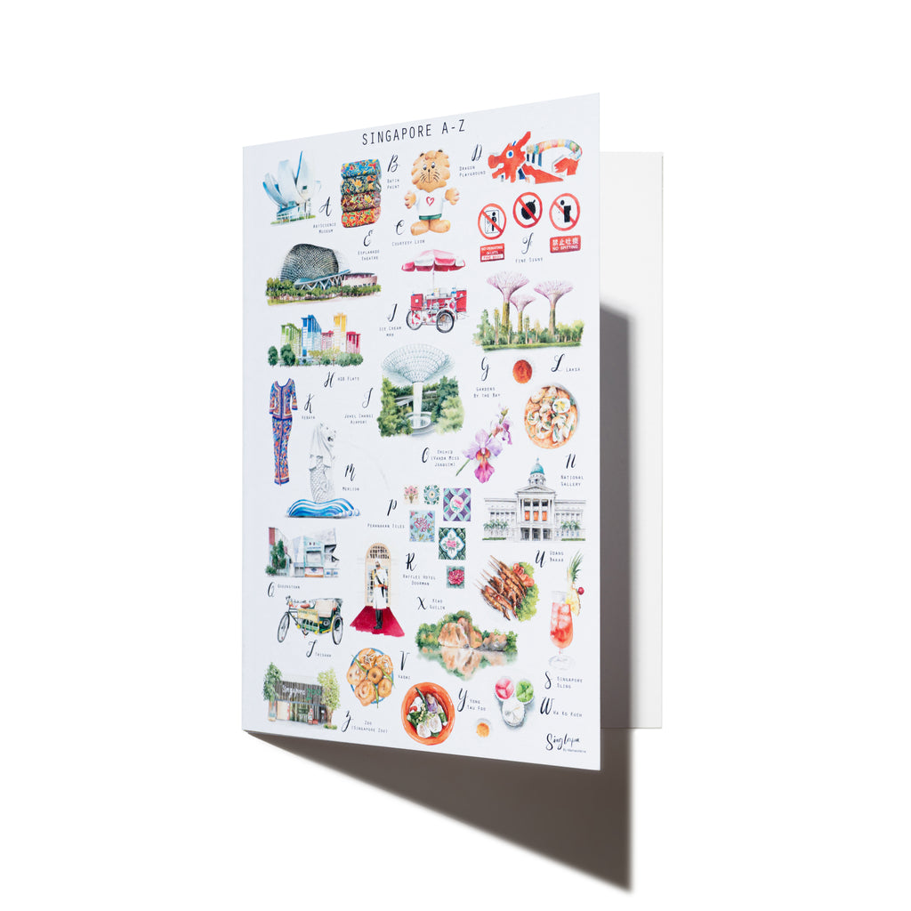 Singapore A-Z Greeting Card