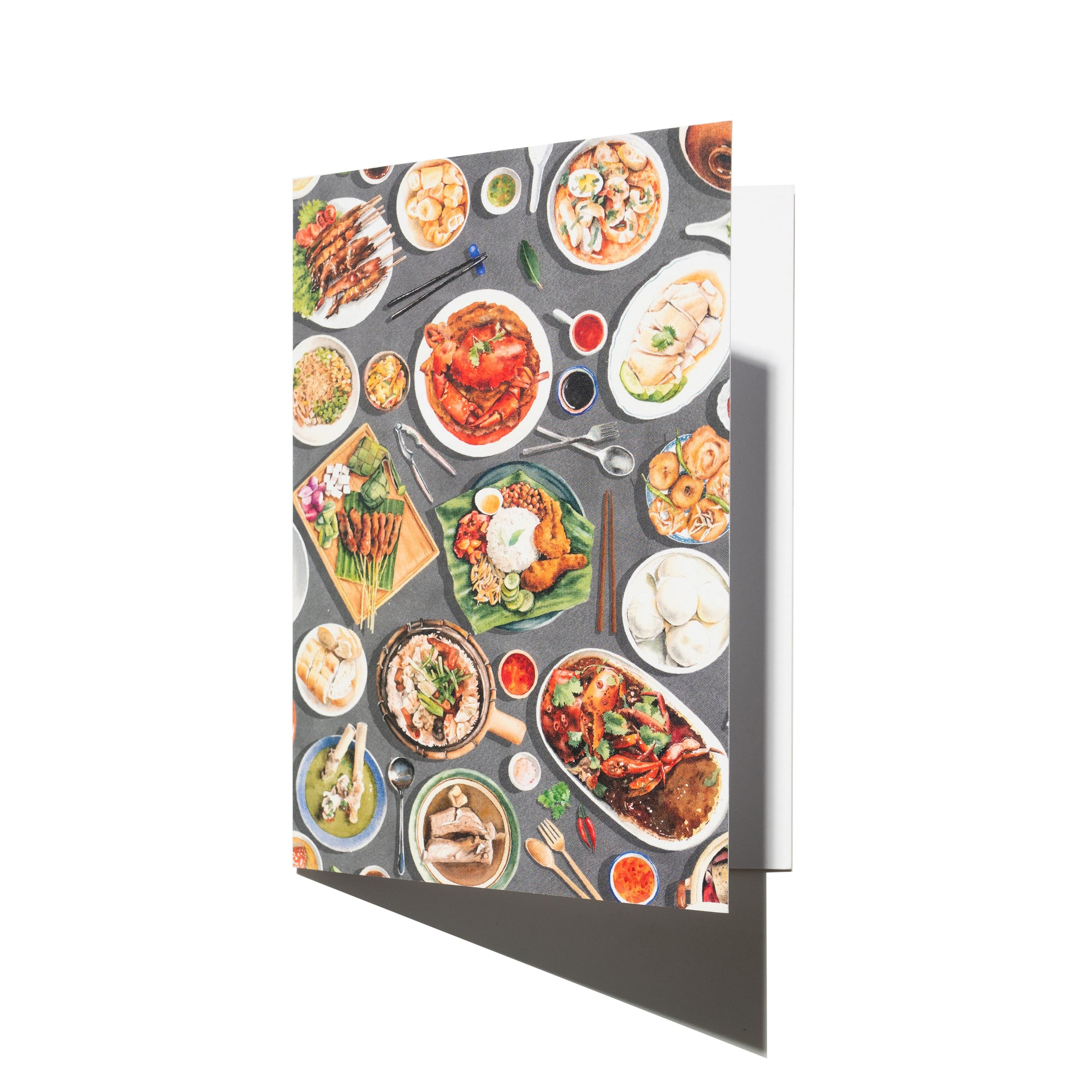 Singapore Hawker Food Greeting Card