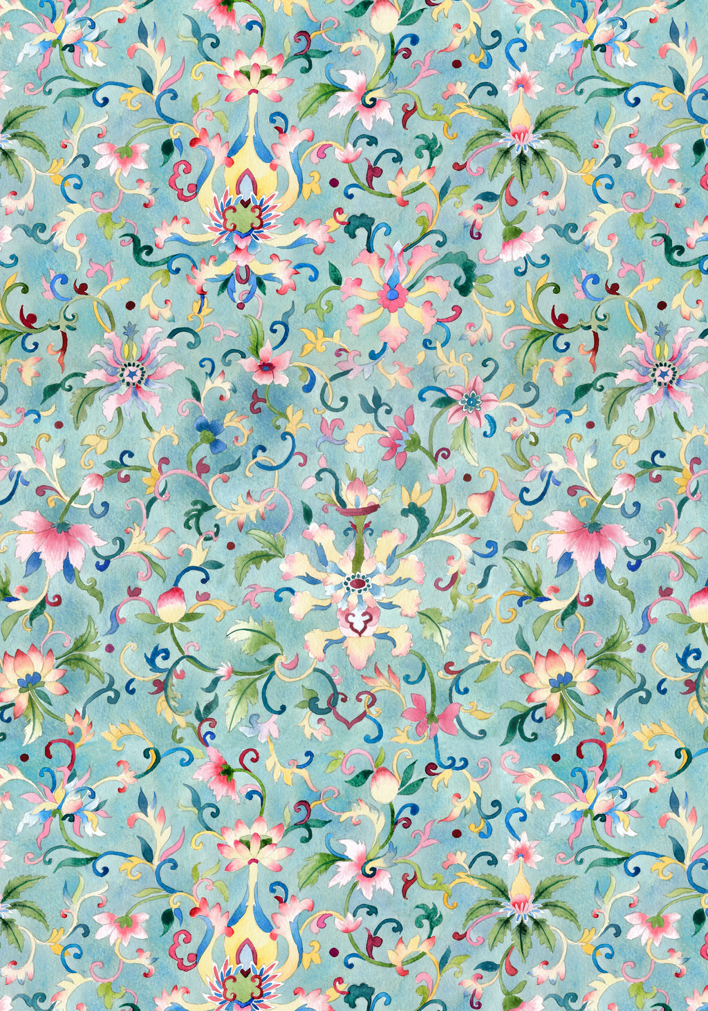 Chinese Floral Silk Scrunchies