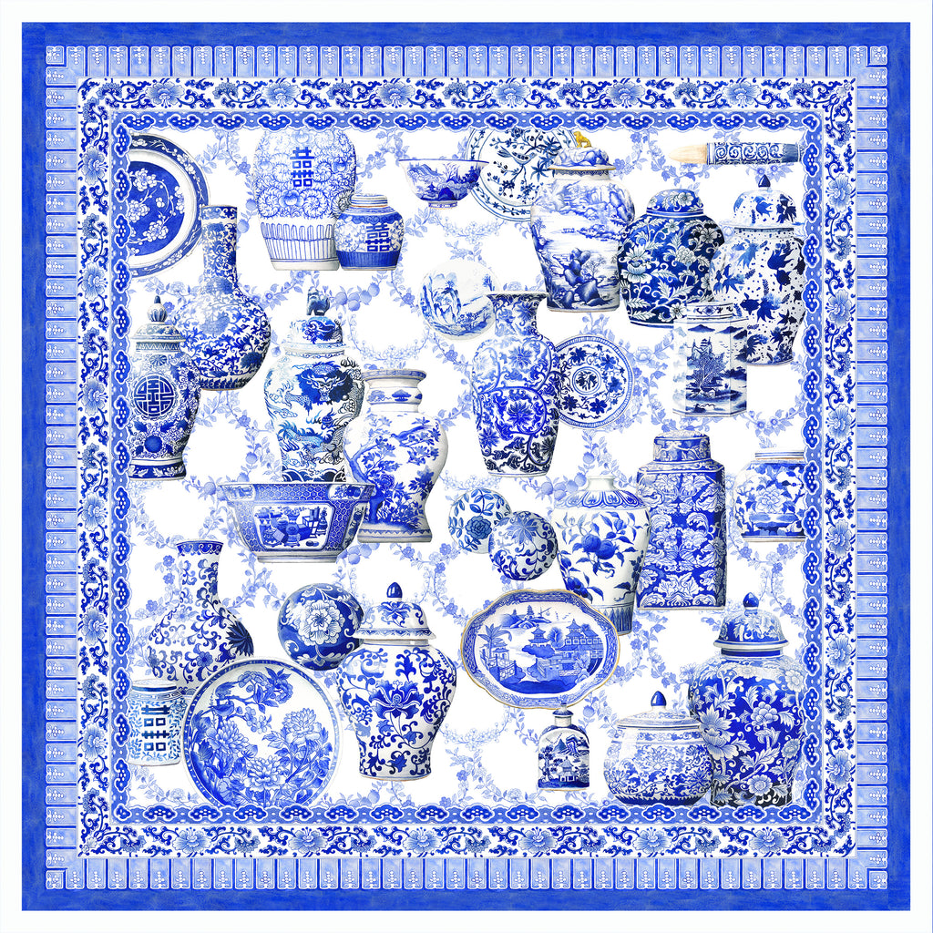 Blue Porcelain Scarf