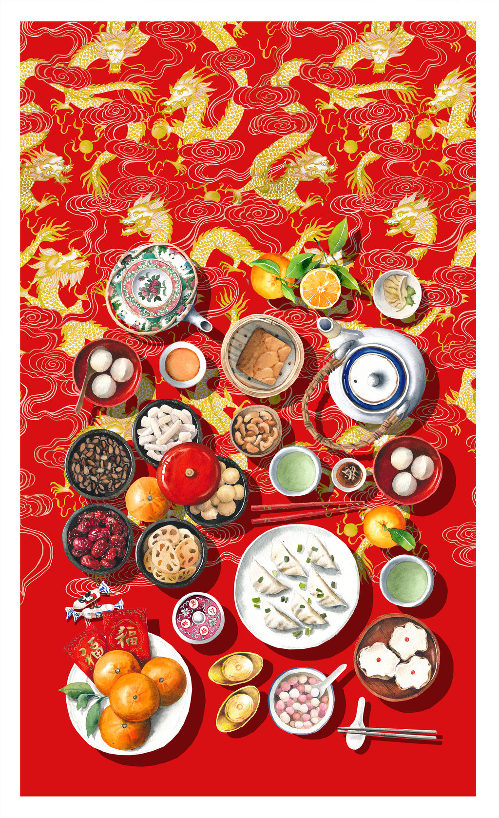 Chinese New Year Tea Towel
