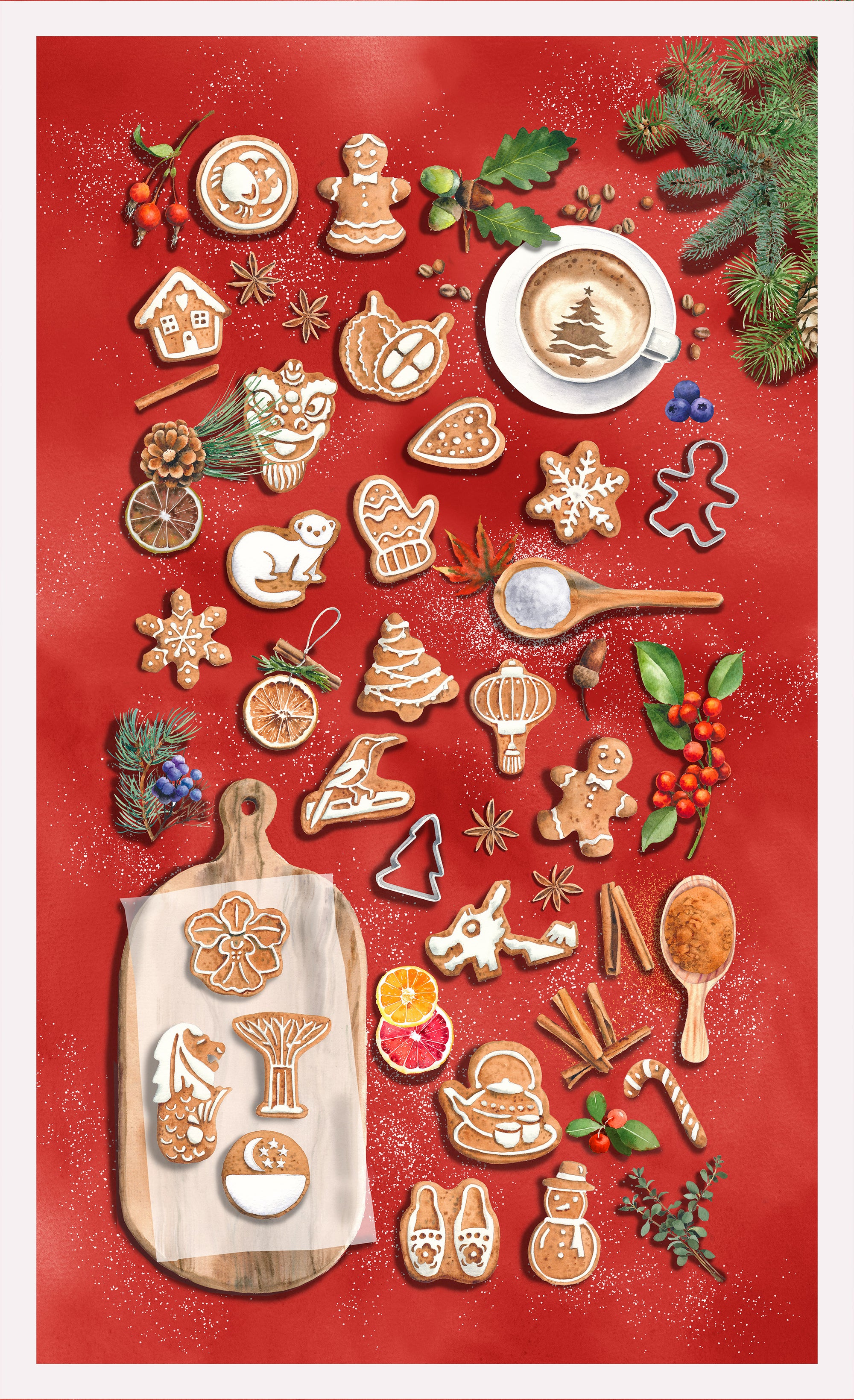 Gingerbread Man Tea Towel