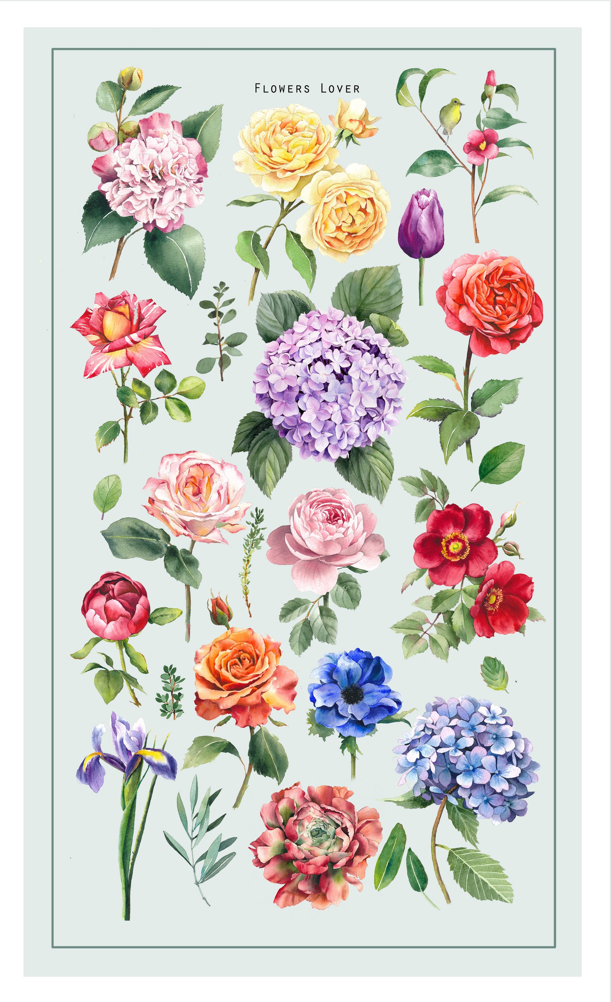 Flowers Lover Tea Towel
