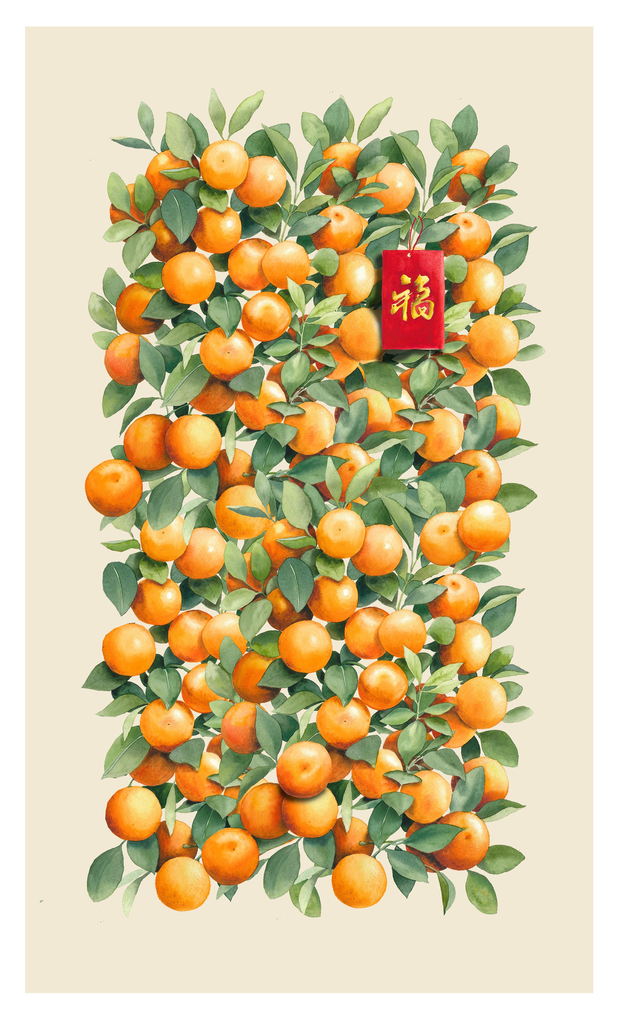 "Kum" Orange Tree Tea Towel