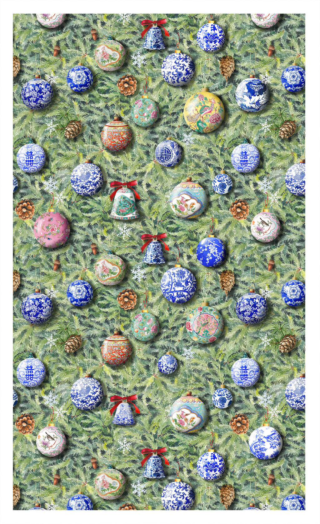 Peranakan Ornaments Tea Towel