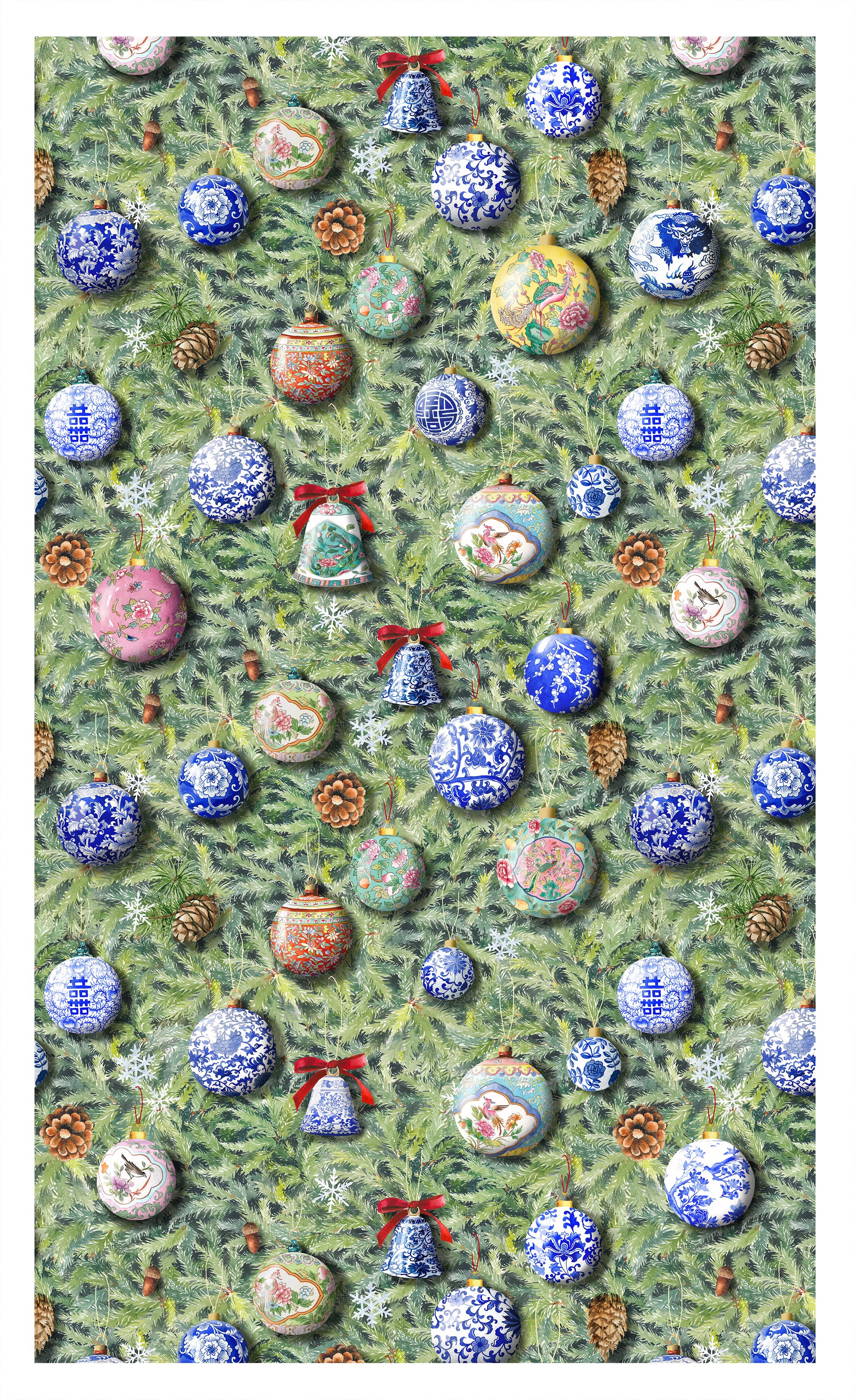 Peranakan Ornaments Tea Towel