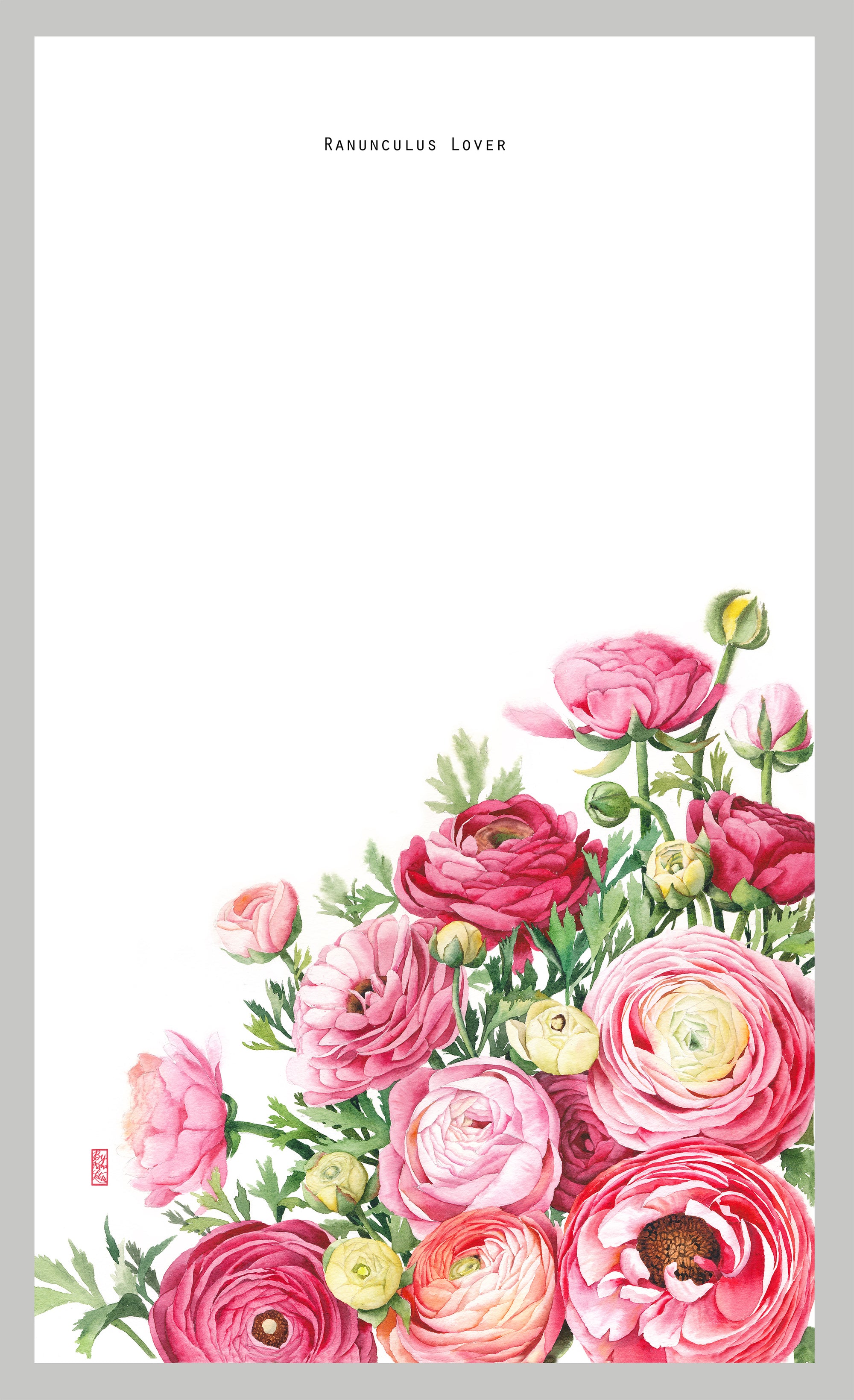 Ranunculus Lover Tea Towel