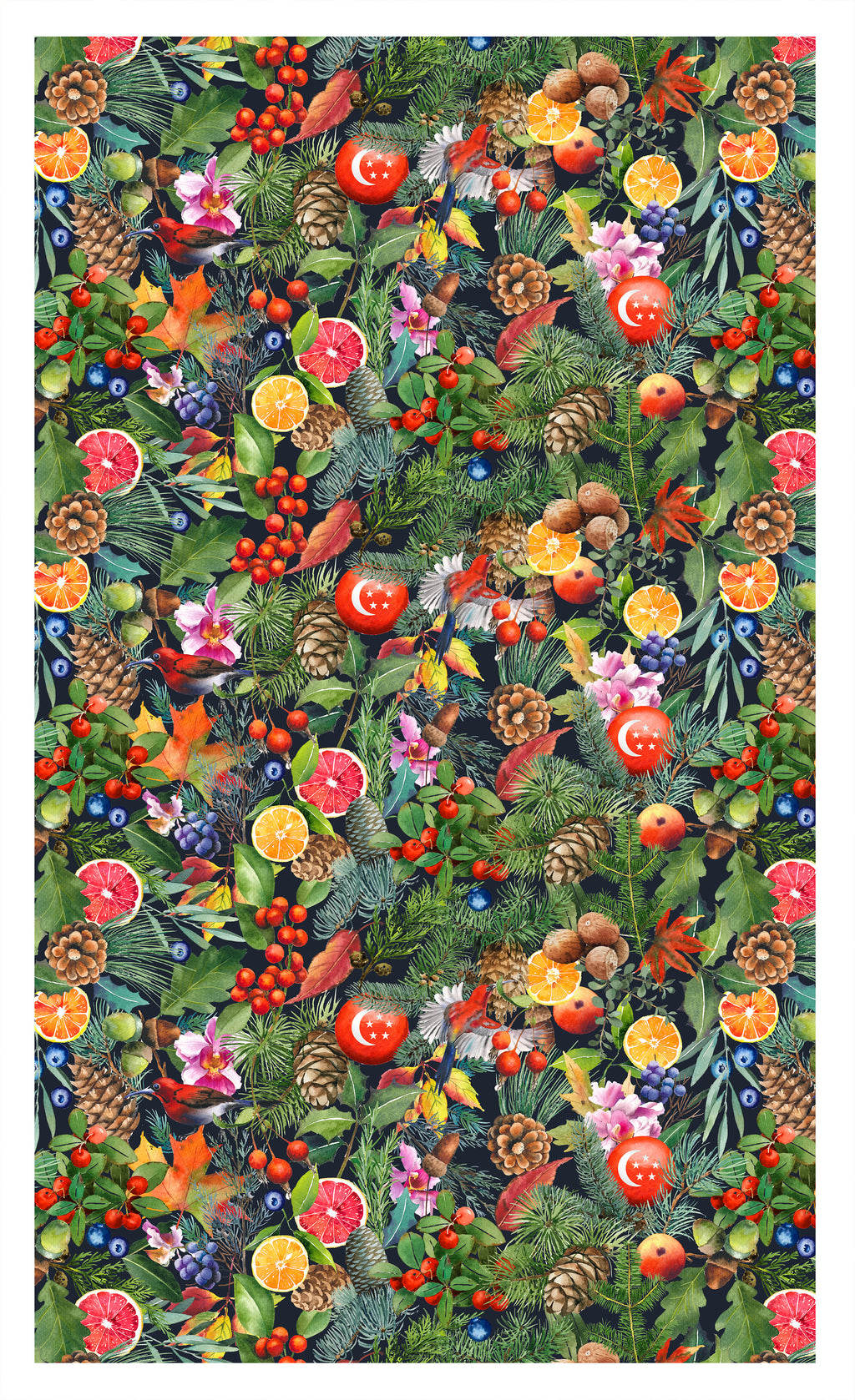 Christmas Ornaments Tea Towel
