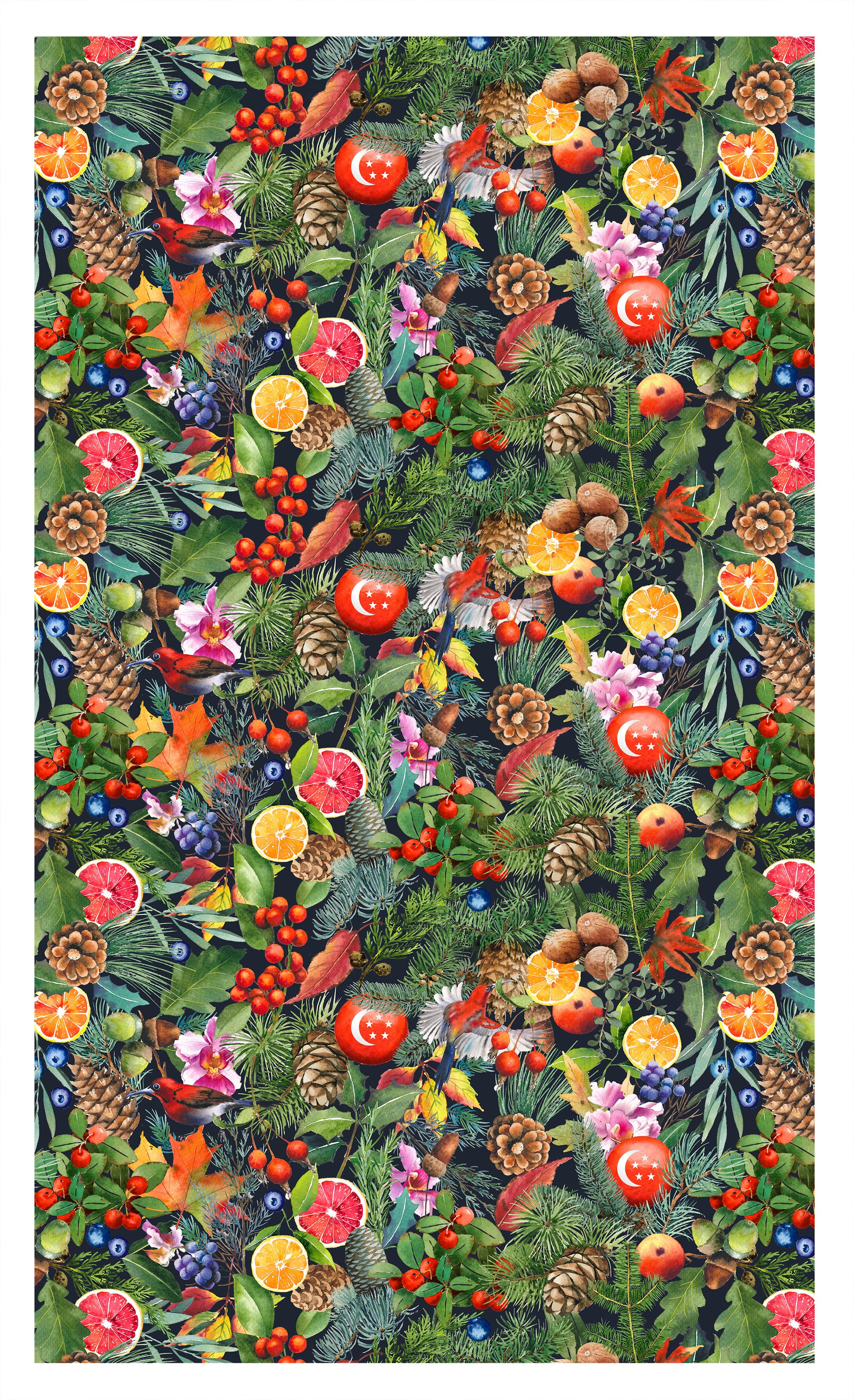 Christmas Ornaments Tea Towel