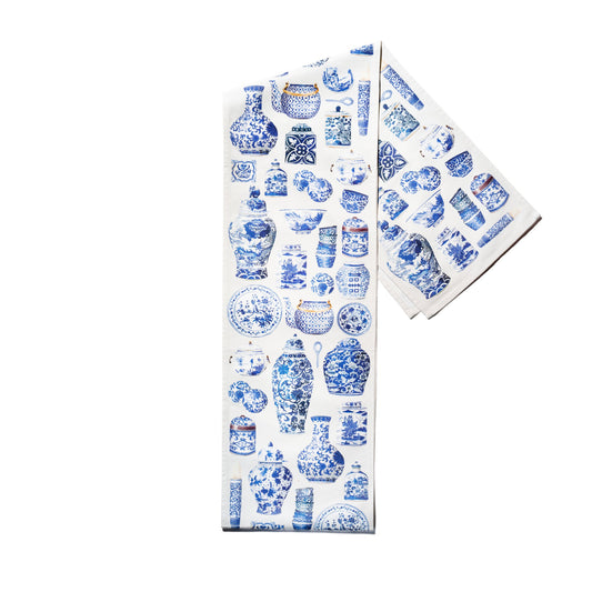 Blue Porcelain Table Runner