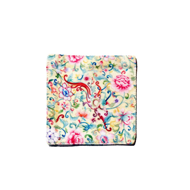 Chinese floral coasters from Singlapa, yellow design only.