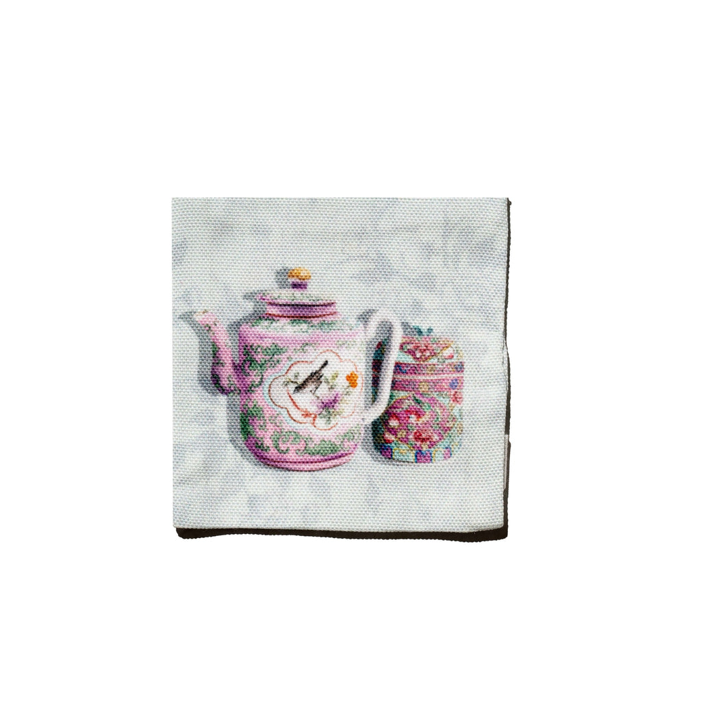Image of 1 Singlapa's Pink Peranakan Teapot Coasters