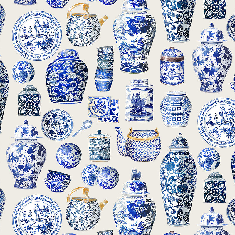 Blue Porcelain Tote Bag