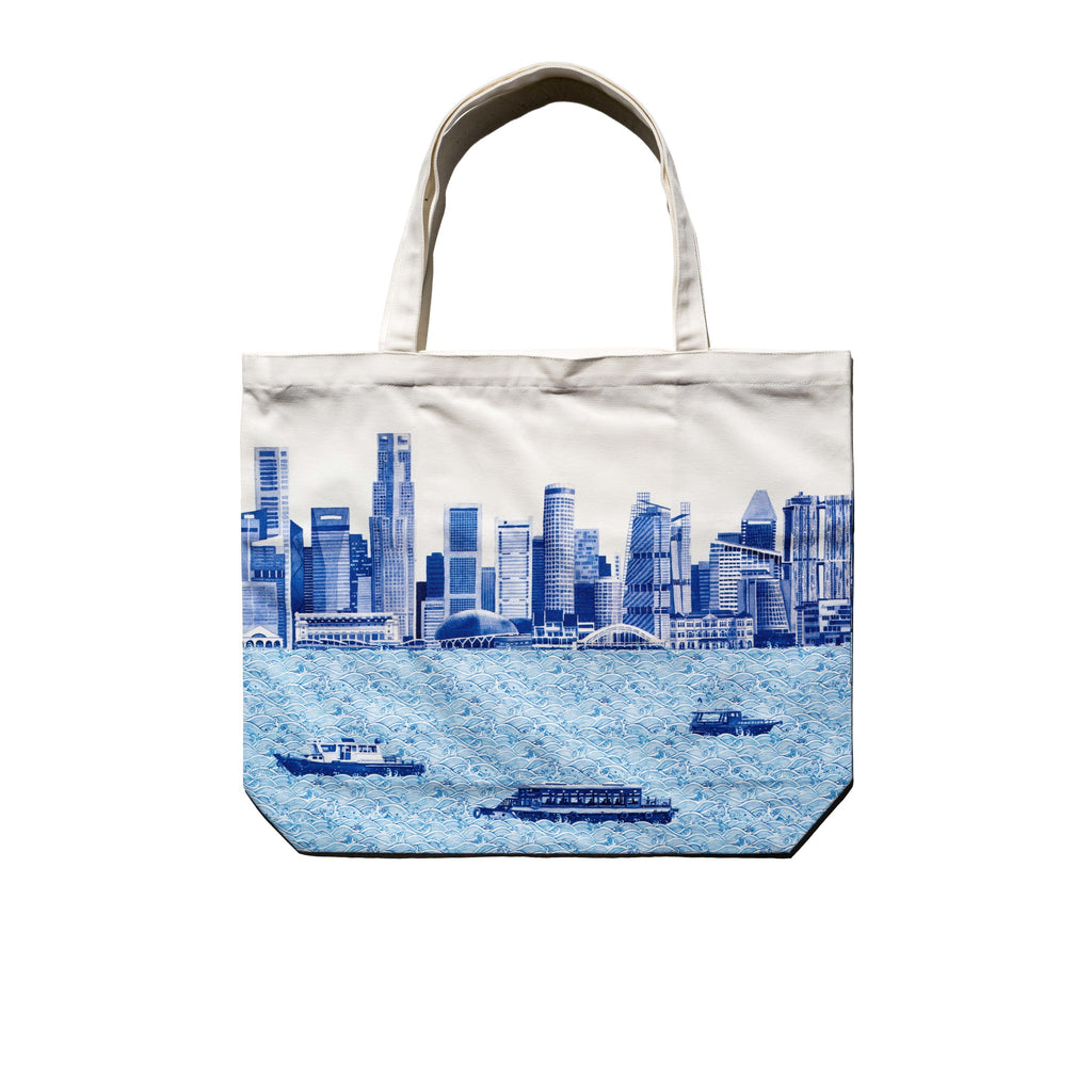 Singapore Skyline Tote Bag