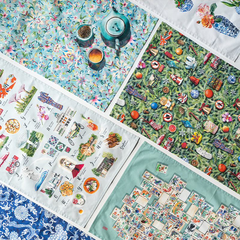 Singapore A-Z Tea Towel